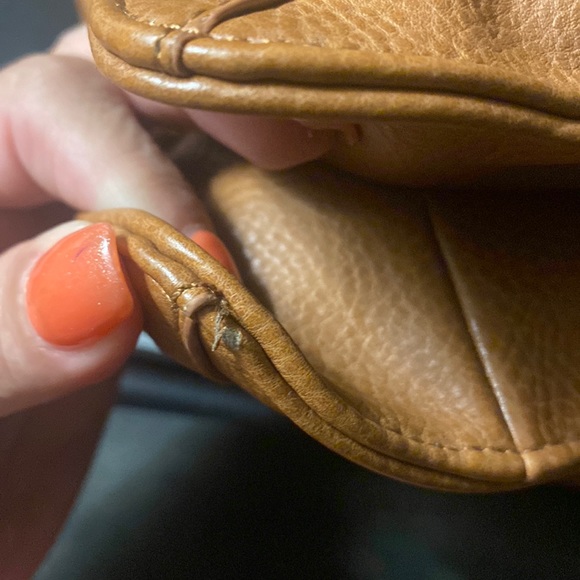 ❌❌ SOLD ❌❌ Joe's Jeans Faux Leather Rust Brown Crossbody Messenger Bag Purse - Picture 15 of 16